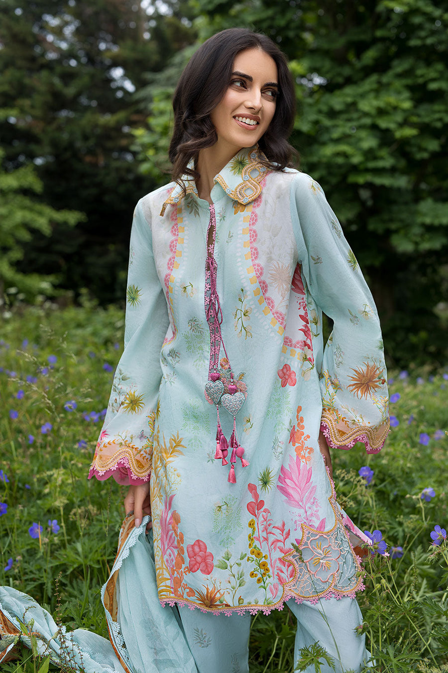 Sobia Nazir Prints Vol-02 Embroidered Lawn Unstitched 3Pc Suit SNP26V2-4B