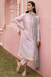 Cross Stitch Premium Embroidered Lawn Unstitched 3Pc Suit - SOFT PETAL