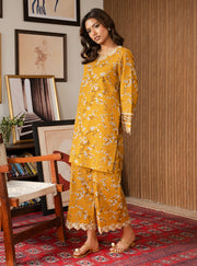 Faiza Faisal Lumiere Printed Khaddar Stitched 2Pc Suit - SOLARA