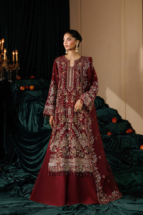 Emaan Adeel Celeste Embroidered Organza Unstitched 3Pc Suit - SOLSTICE