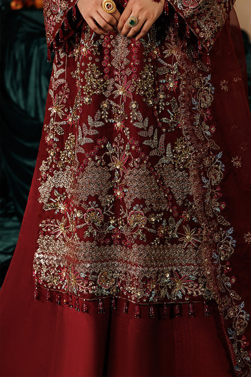 Emaan Adeel Celeste Embroidered Organza Unstitched 3Pc Suit - SOLSTICE