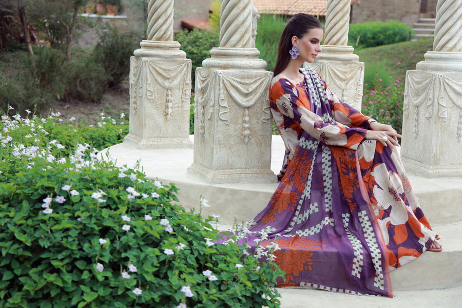 Feathers Premium Printed Lawn Unstitched 3Pc Suit SOLTREX-FT535