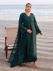 Faiza Faisal Marine Embroidered Luxury Lawn Unstitched 3Pc Suit - SOPHIA