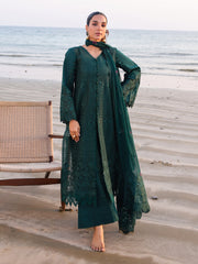 Faiza Faisal Marine Embroidered Luxury Lawn Unstitched 3Pc Suit - SOPHIA