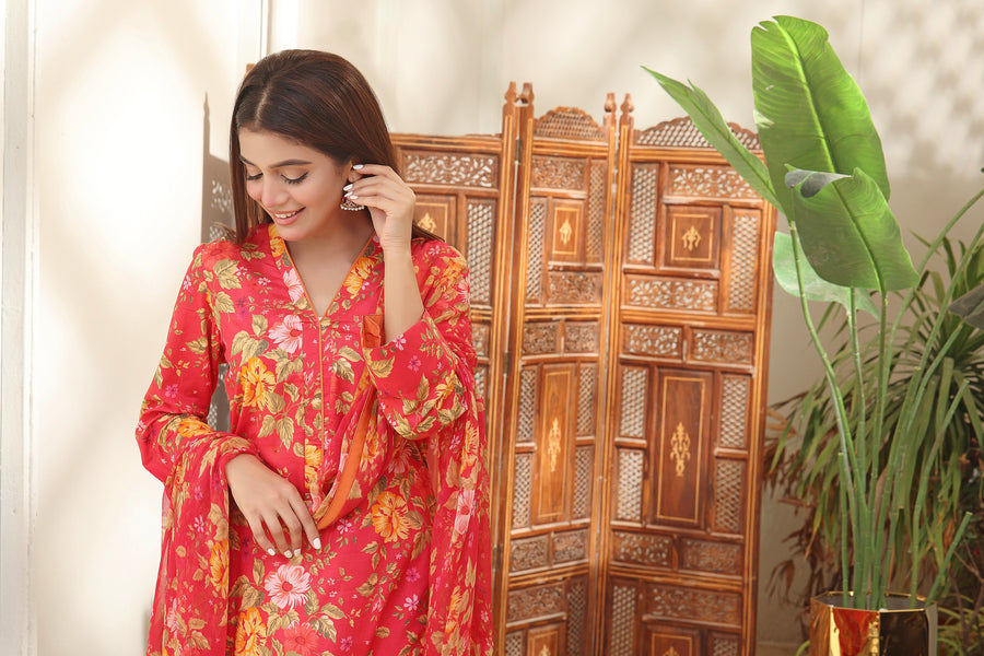 Feathers Premium Printed Lawn Unstitched 3Pc Suit SOPHIE-FT111