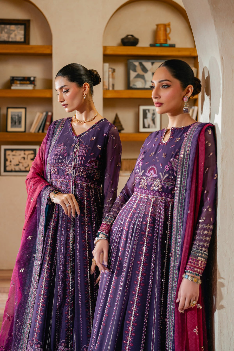 Xenia Formals Niran Embroidered Chiffon Unstitched 3Pc Suit XF-03 SOURATI