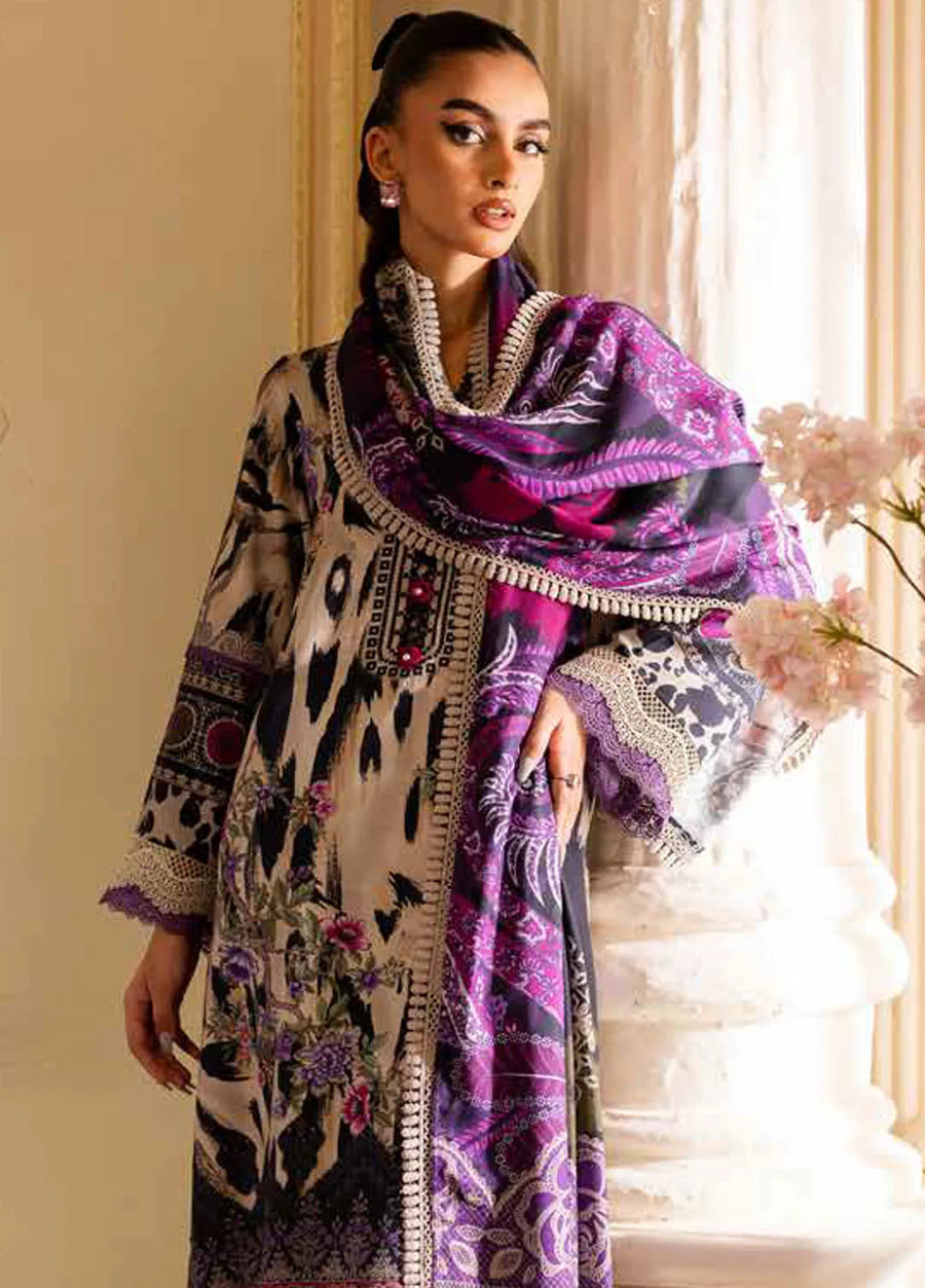 Nureh Signature Printed Marina Unstitched 3Pc Suit SP-130