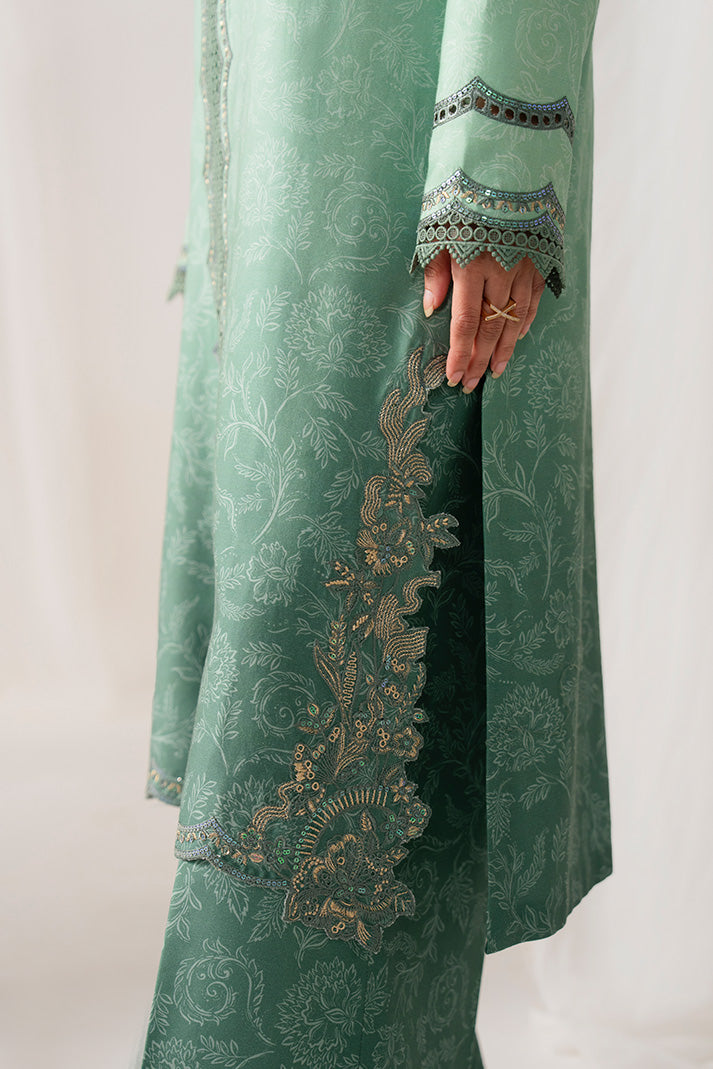 Serene Premium Lumea Embroidered Pret Cotton Satin 3Pc Suit SP-143 Alina