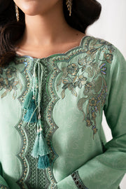 Serene Premium Lumea Embroidered Pret Cotton Satin 3Pc Suit SP-143 Alina