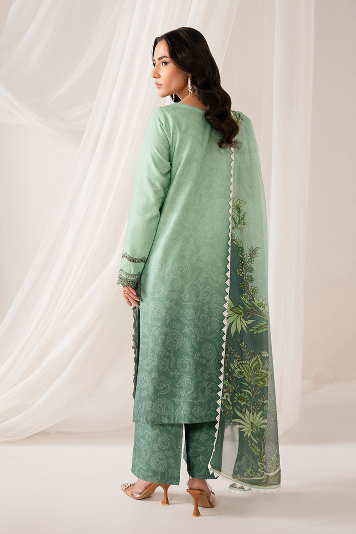 Serene Premium Lumea Embroidered Pret Cotton Satin 3Pc Suit SP-143 Alina
