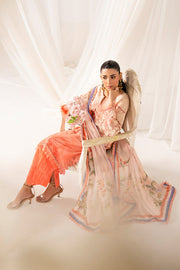 Serene Premium Lumea Embroidered Pret Cotton Satin 3Pc Suit SP-144 Fiora