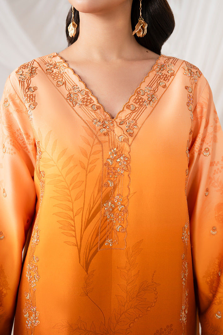 Serene Premium Lumea Embroidered Pret Cotton Satin 3Pc Suit SP-145 Aurelia