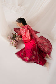 Serene Premium Lumea Embroidered Pret Cotton Satin 3Pc Suit SP-148 Noelle