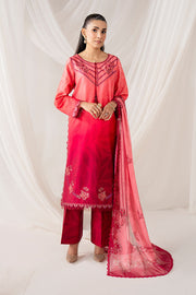 Serene Premium Lumea Embroidered Pret Cotton Satin 3Pc Suit SP-148 Noelle