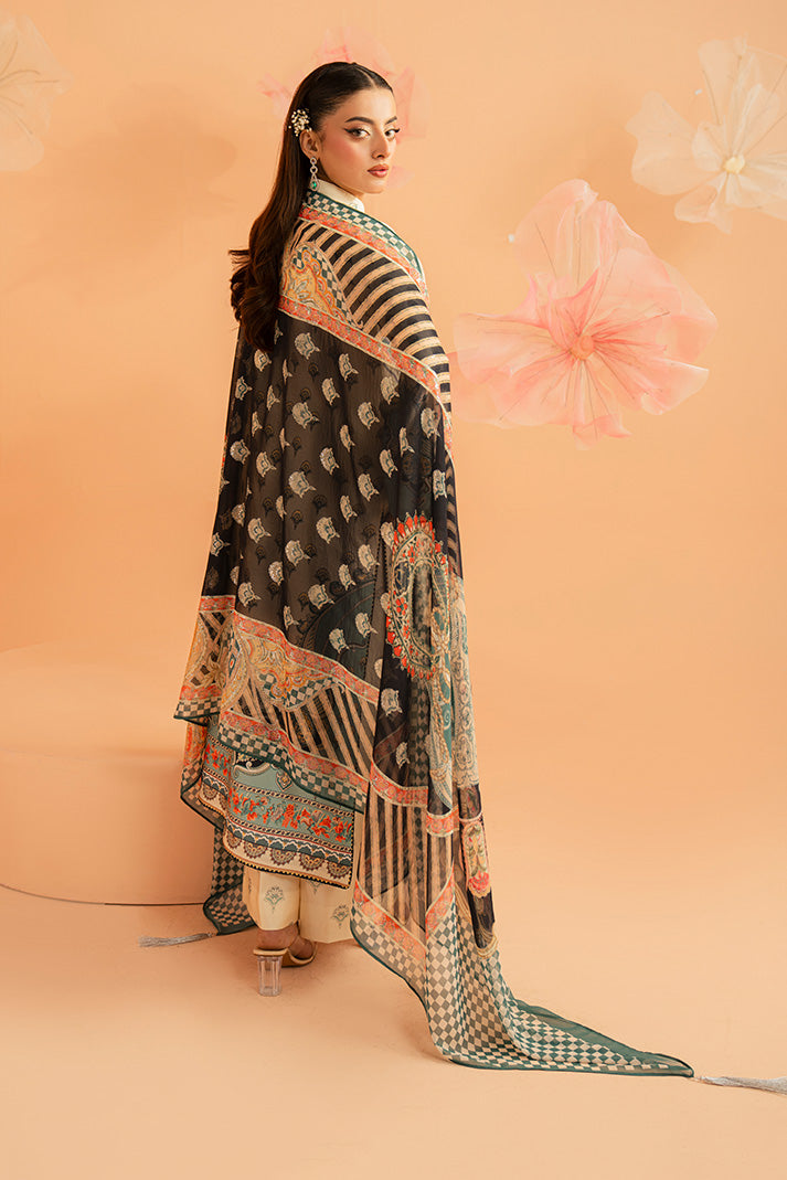 Serene Premium Amelia Printed Silk Pret 3Pc Suit SP-150 Verdant Élan