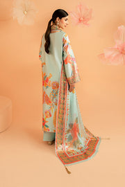 Serene Premium Amelia Printed Silk Pret 3Pc Suit SP-155 Mint Mirage