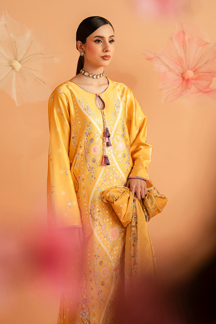 Serene Premium Amelia Printed Silk Pret 3Pc Suit SP-156 Sunlit Aura