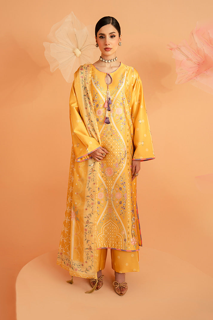 Serene Premium Amelia Printed Silk Pret 3Pc Suit SP-156 Sunlit Aura