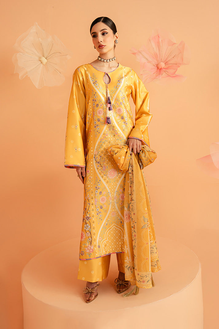 Serene Premium Amelia Printed Silk Pret 3Pc Suit SP-156 Sunlit Aura