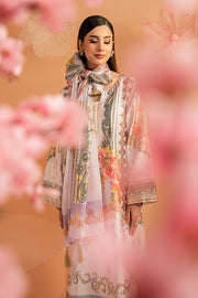 Serene Premium Amelia Printed Silk Pret 3Pc Suit SP-157 Lilac Opulence
