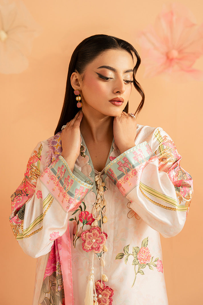 Serene Premium Amelia Printed Silk Pret 3Pc Suit SP-158 Blush Reverie