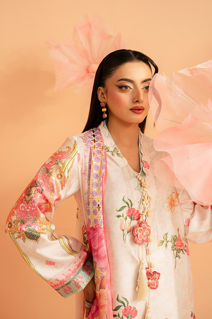 Serene Premium Amelia Printed Silk Pret 3Pc Suit SP-158 Blush Reverie