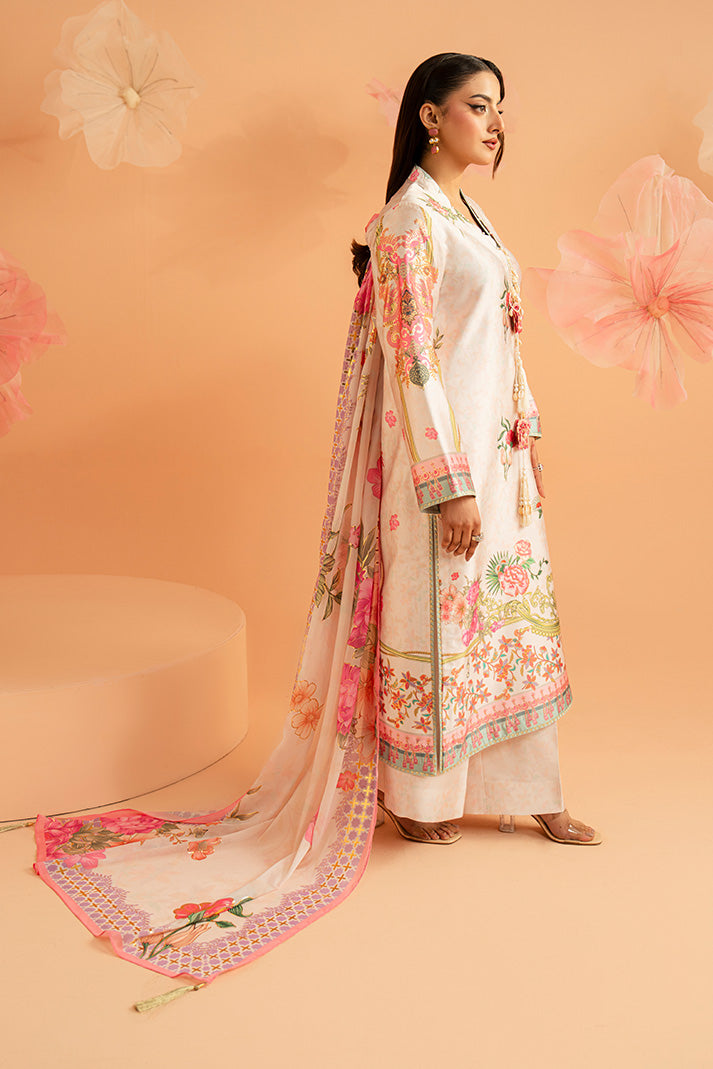 Serene Premium Amelia Printed Silk Pret 3Pc Suit SP-158 Blush Reverie
