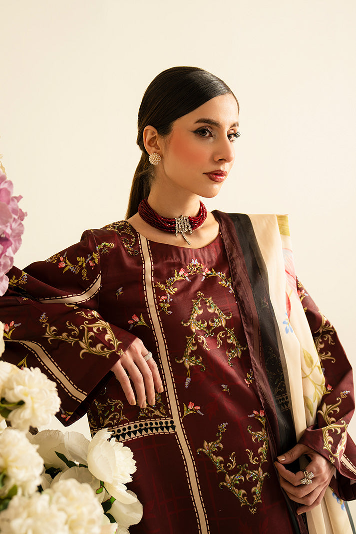 Serene Premium Celeste Embroidered Silk Pret 3Pc Suit SP-162 Al Tair