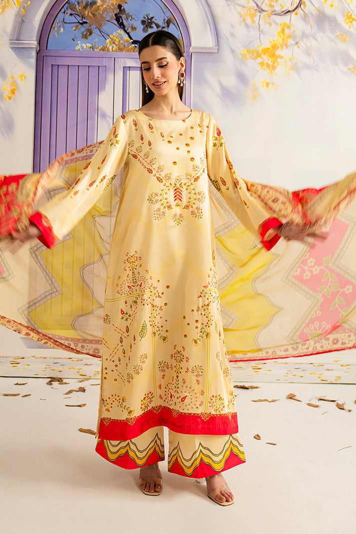 Serene Premium Celeste Embroidered Silk Pret 3Pc Suit SP-166 Aquila