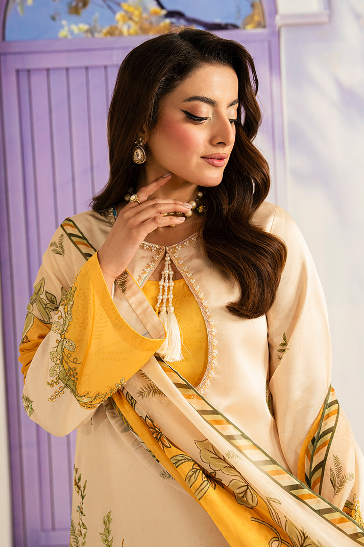 Serene Premium Celeste Embroidered Silk Pret 3Pc Suit SP-167 Halcyon