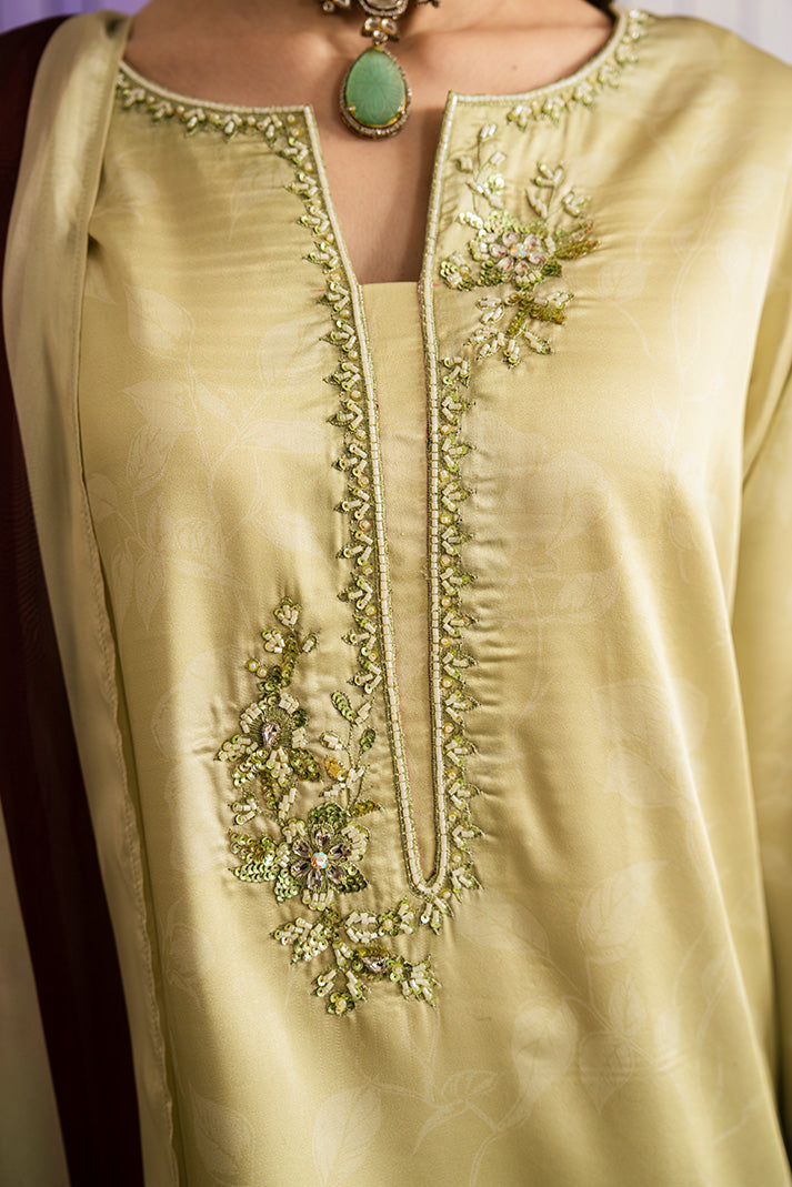 Serene Premium Celeste Embroidered Silk Pret 3Pc Suit SP-168 Cressida
