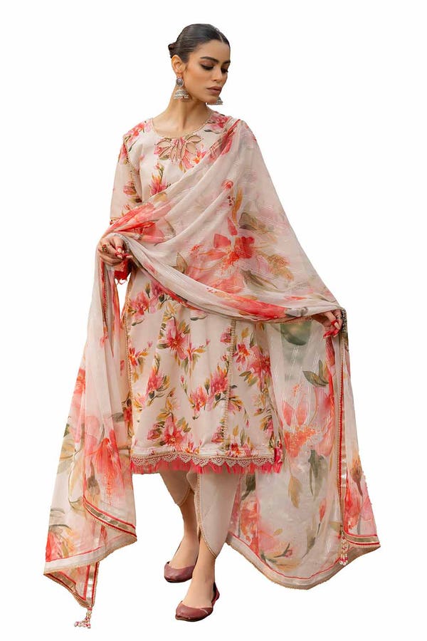 Gul Ahmed Printed Lawn Unstitched 3Pc Suit SP-42010