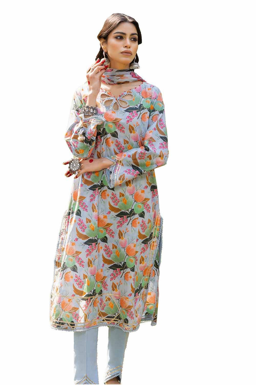 Gul Ahmed Printed Lawn Unstitched 3Pc Suit SP-42011