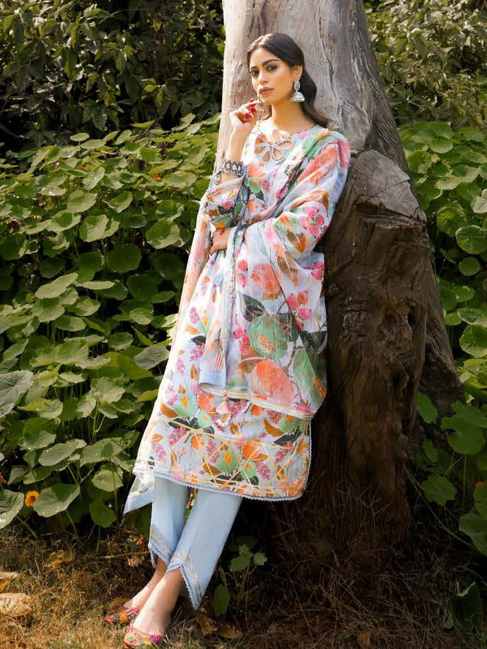 Gul Ahmed Printed Lawn Unstitched 3Pc Suit SP-42011
