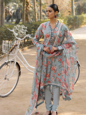 Gul Ahmed Printed Lawn Unstitched 3Pc Suit SP-42012