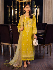 NUREH Signature Printed Lawn Unstitched 3 Piece Suit SP-52