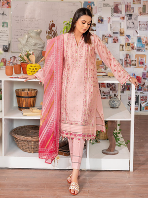 Gul Ahmed Premium Embroidered Lawn Unstitched 3Pc Suit SP-32004