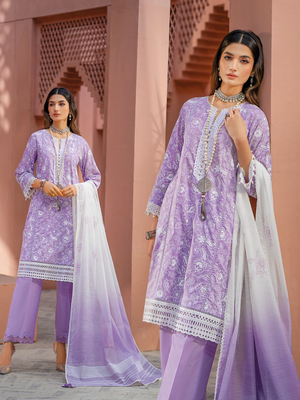 Gul Ahmed Essential Embroidered Lawn Unstitched 3Pc Suit SP-42015