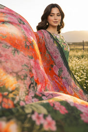 Serene Premium Day Dream Embroidered Pret Cotton Satin 3Pc Suit SPP-04 Breeze