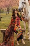 Serene Premium Day Dream Embroidered Pret Cotton Satin 3Pc Suit SPP-05 Bloom