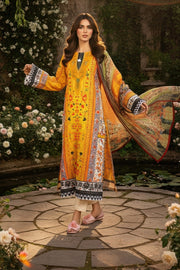 Serene Premium Day Dream Embroidered Pret Cotton Satin 3Pc Suit SPP-08 Haze