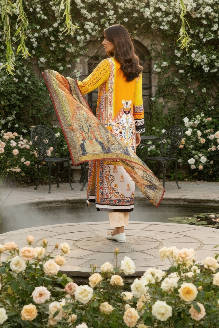 Serene Premium Day Dream Embroidered Pret Cotton Satin 3Pc Suit SPP-08 Haze