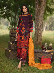 Charizma Signature Printed Linen Unstitched 3Pc Suit SPW4-01