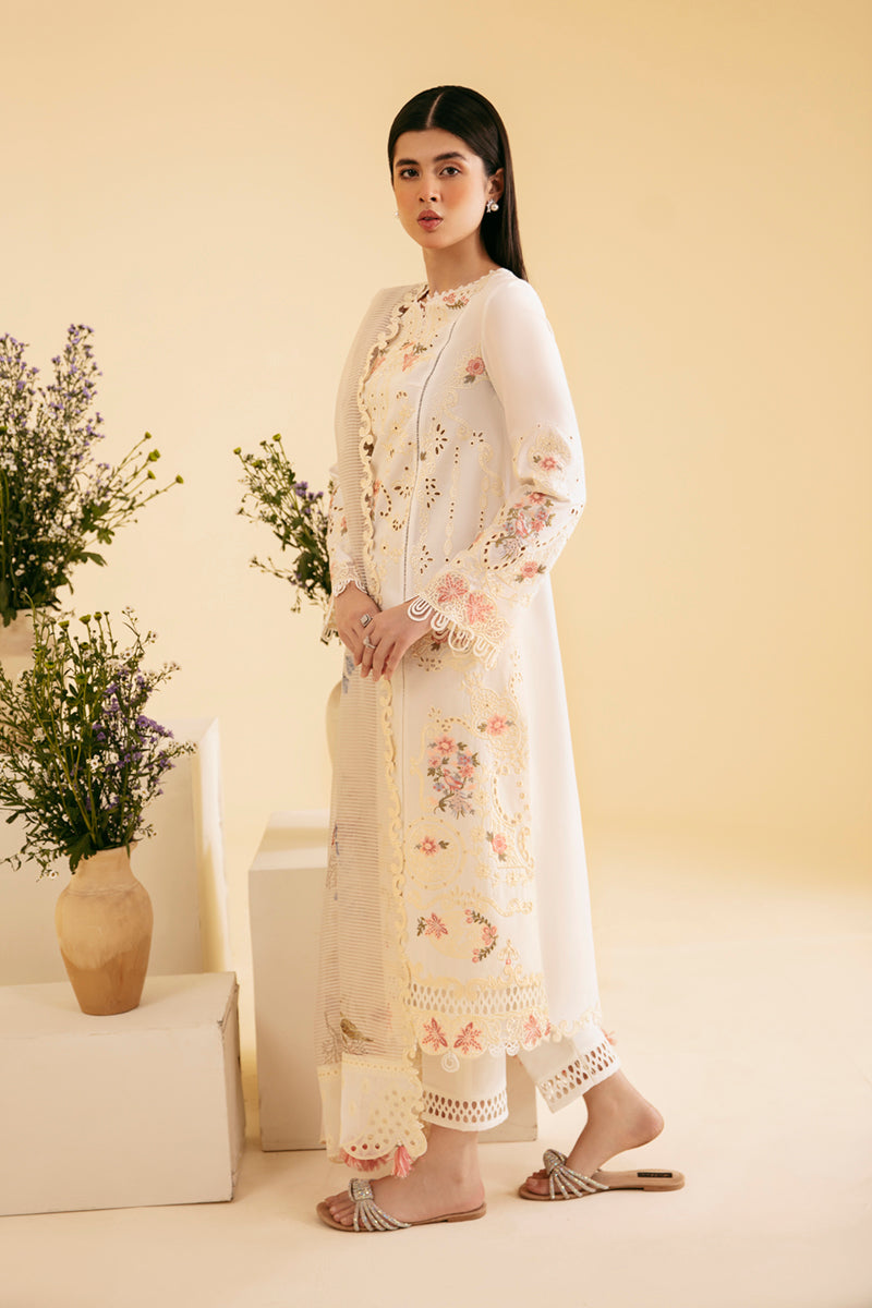 Qalamkar Qlinekari Embroidered Lawn Unstitched 3Pc Suit SQ-01 SARV