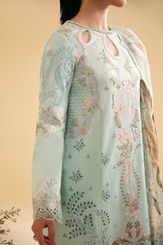 Qalamkar Qlinekari Embroidered Lawn Unstitched 3Pc Suit SQ-06 AFROZEH