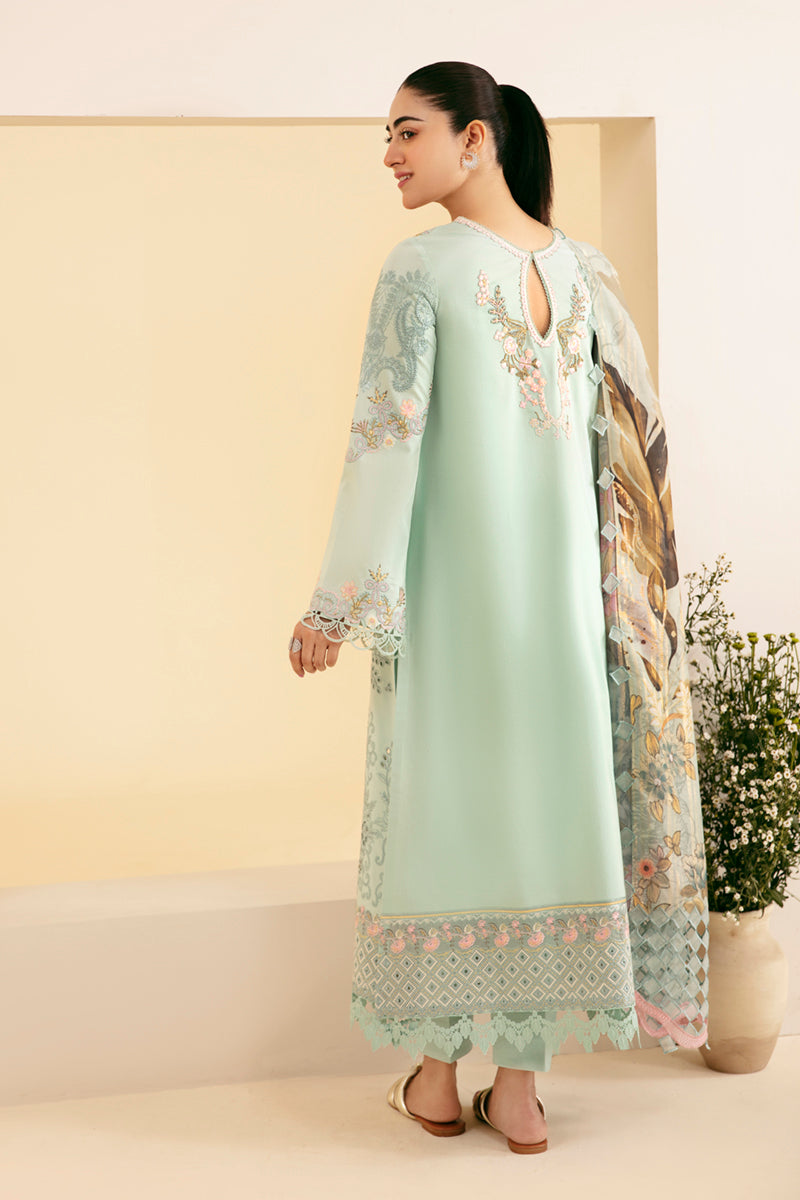 Qalamkar Qlinekari Embroidered Lawn Unstitched 3Pc Suit SQ-06 AFROZEH
