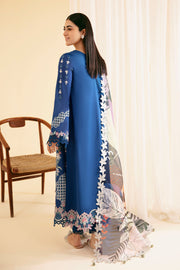 Qalamkar Qlinekari Embroidered Lawn Unstitched 3Pc Suit SQ-08 ZEL