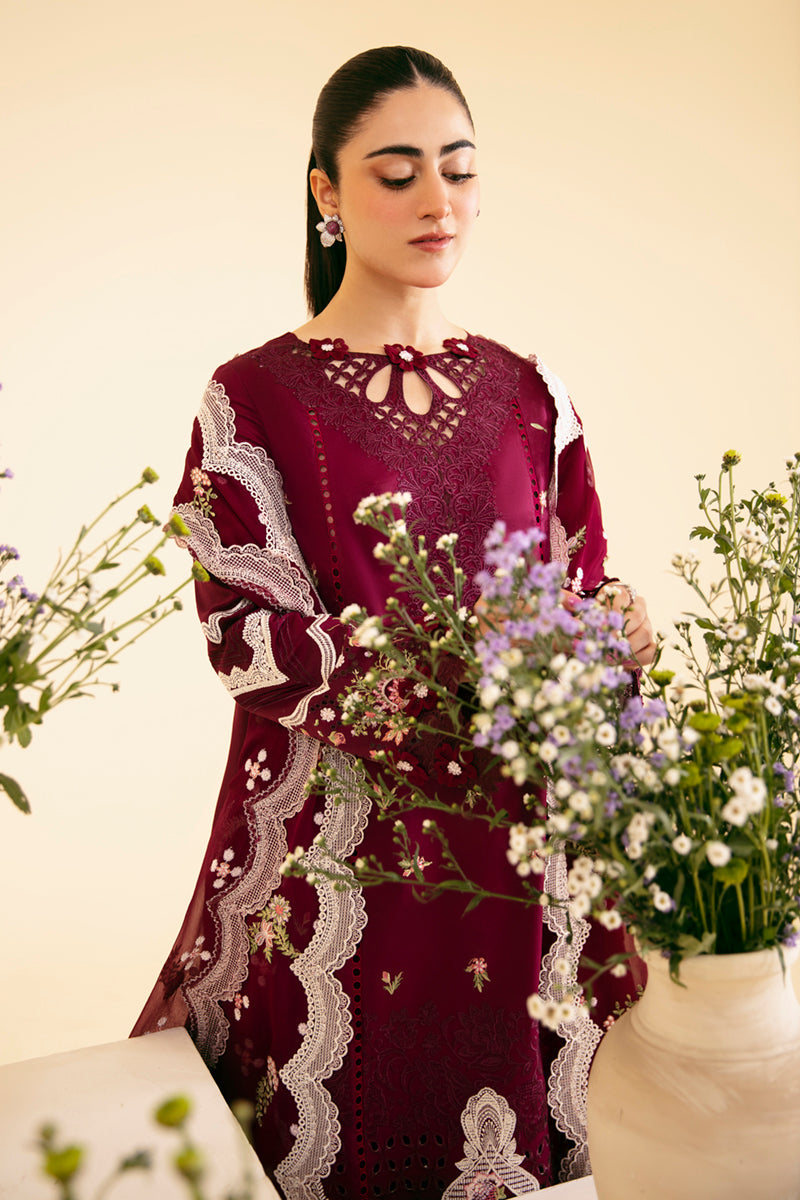 Qalamkar Qlinekari Embroidered Lawn Unstitched 3Pc Suit SQ-11 ZENAL