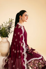 Qalamkar Qlinekari Embroidered Lawn Unstitched 3Pc Suit SQ-11 ZENAL