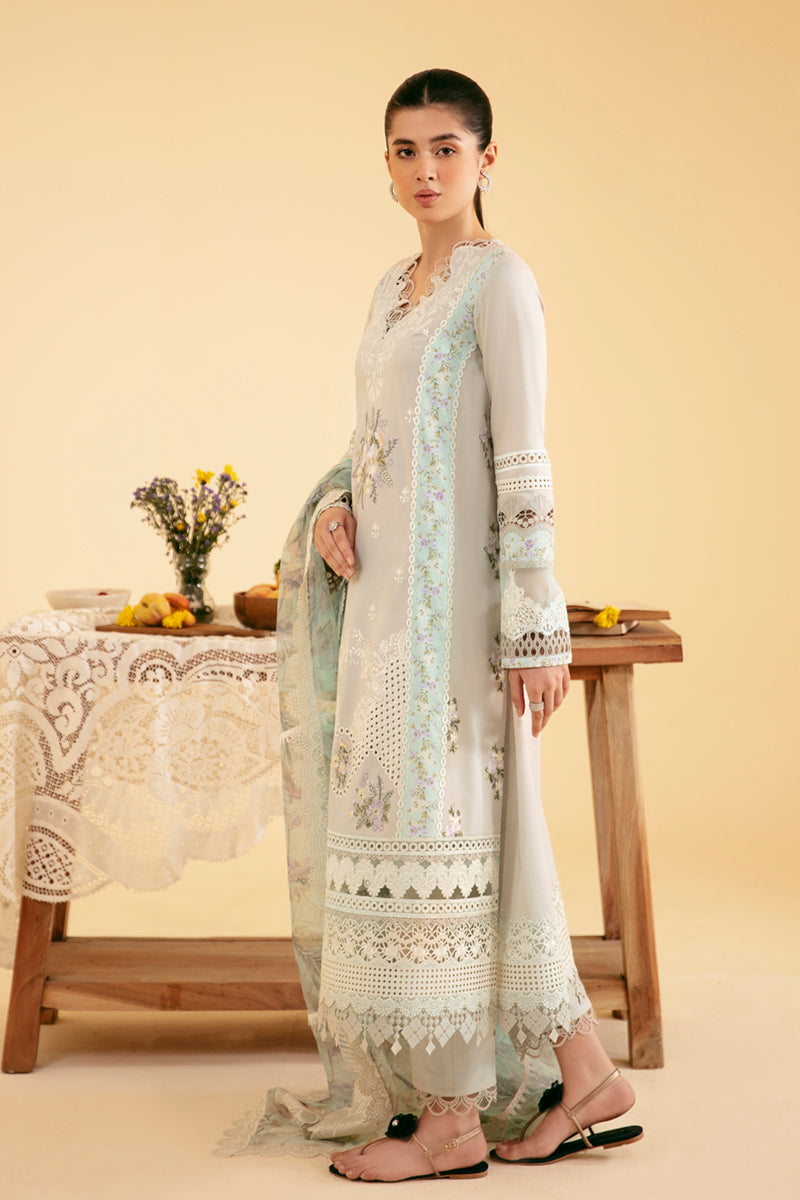 Qalamkar Qlinekari Embroidered Lawn Unstitched 3Pc Suit SQ-13 AYSEL